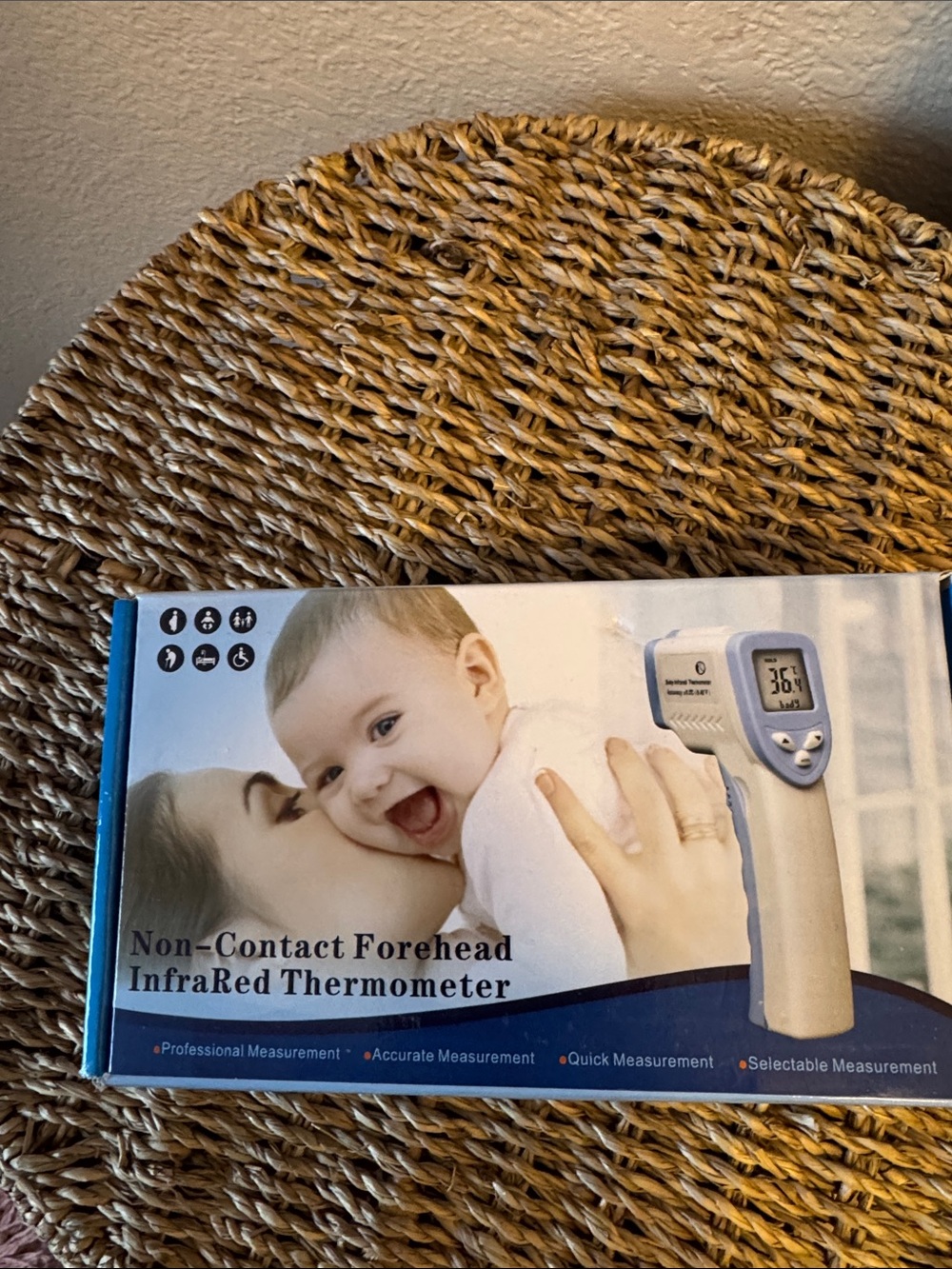 Non-Contact Forehead Infrared Thermometer - White/Blue
